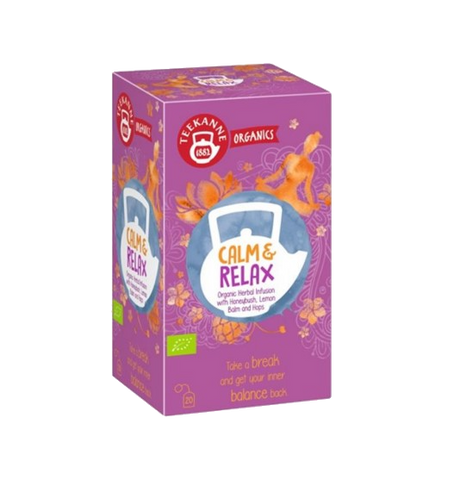 Teekanne Organics Tea, Clam & Relax – 20 Tea-bags per box