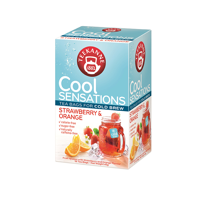 Teekanne Cool Sensations Strawberry & Orange – 18 Tea-bags per box