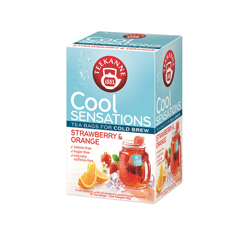 Teekanne Cool Sensations Strawberry & Orange – 18 Tea-bags per box